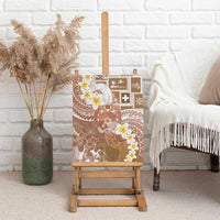 Tonga Christmas Canvas Wall Art Kilisimasi Fiefia Retro Style Brown - Polynesian Pride