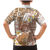 Tonga Christmas Family Matching Mermaid Dress and Hawaiian Shirt Kilisimasi Fiefia Retro Style Brown LT05 - Polynesian Pride