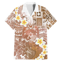 Tonga Christmas Family Matching Mermaid Dress and Hawaiian Shirt Kilisimasi Fiefia Retro Style Brown LT05 Dad's Shirt - Short Sleeve Brown - Polynesian Pride