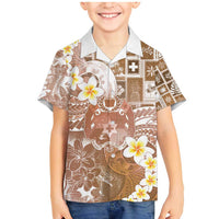 Tonga Christmas Family Matching Mermaid Dress and Hawaiian Shirt Kilisimasi Fiefia Retro Style Brown LT05 Son's Shirt Brown - Polynesian Pride