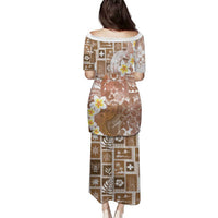 Tonga Christmas Family Matching Puletasi and Hawaiian Shirt Kilisimasi Fiefia Retro Style Brown LT05 - Polynesian Pride