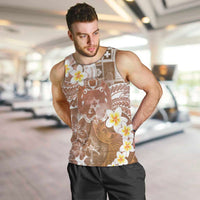 Tonga Christmas Men Tank Top Kilisimasi Fiefia Retro Style Brown - Polynesian Pride