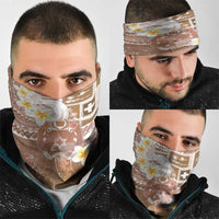 Tonga Christmas Neck Gaiter Kilisimasi Fiefia Retro Style Brown - Polynesian Pride