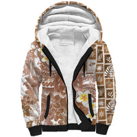 Tonga Christmas Sherpa Hoodie Kilisimasi Fiefia Retro Style Brown LT05 Unisex Brown - Polynesian Pride