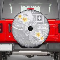 Tonga Christmas Spare Tire Cover Kilisimasi Fiefia Retro Style White - Polynesian Pride