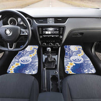 Federated States Of Micronesia Christmas Car Mats Retro Style Bright Version - Polynesian Pride