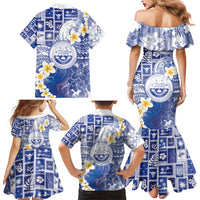 Federated States Of Micronesia Christmas Family Matching Mermaid Dress and Hawaiian Shirt Retro Style Bright Version LT05 - Polynesian Pride