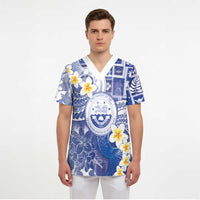 Federated States Of Micronesia Christmas Scrub Top Retro Style Bright Version LT05 - Polynesian Pride