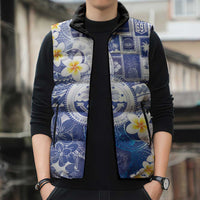 Federated States Of Micronesia Christmas Sleeveless Puffer Jacket Retro Style Bright Version - Polynesian Pride