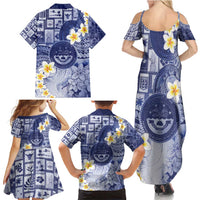 Federated States Of Micronesia Christmas Family Matching Summer Maxi Dress and Hawaiian Shirt Retro Style Dark Version LT05 - Polynesian Pride