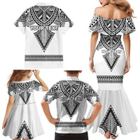 Personalised Melanesian Brotherhood Family Matching Mermaid Dress and Hawaiian Shirt With Tribal Pattern LT05 - Polynesian Pride