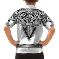 Personalised Melanesian Brotherhood Family Matching Off Shoulder Maxi Dress and Hawaiian Shirt With Tribal Pattern LT05 - Polynesian Pride