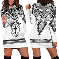 Personalised Melanesian Brotherhood Hoodie Dress With Tribal Pattern - Polynesian Pride