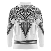 Personalised Melanesian Brotherhood Long Sleeve Polo Shirt With Tribal Pattern - Polynesian Pride