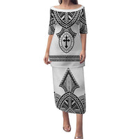 Personalised Melanesian Brotherhood Puletasi With Tribal Pattern - Polynesian Pride