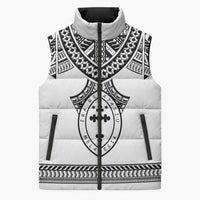 Personalised Melanesian Brotherhood Sleeveless Puffer Jacket With Tribal Pattern - Polynesian Pride
