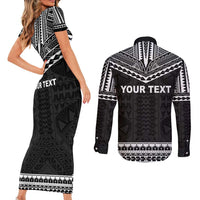 Personalised Melanesian Brotherhood Couples Matching Short Sleeve Bodycon Dress and Long Sleeve Button Shirt Ministry Faith And Mission LT05 - Polynesian Pride