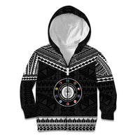 Personalised Melanesian Brotherhood Kid Hoodie Ministry Faith And Mission LT05 Zip Hoodie Black - Polynesian Pride