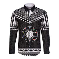 Personalised Melanesian Brotherhood Long Sleeve Button Shirt Ministry Faith And Mission LT05 Unisex Black - Polynesian Pride