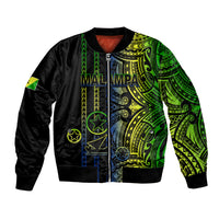Custom Vanuatu Malampa Bomber Jacket Polynesian Tribal LT6 Unisex Black - Polynesian Pride