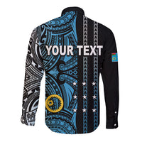 Custom Vanuatu Sanma Long Sleeve Button Shirt Polynesian Tribal LT6 - Polynesian Pride