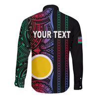 Custom Vanuatu Shefa Long Sleeve Button Shirt Polynesian Tribal LT6 - Polynesian Pride