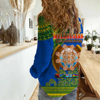 Solomon Islands Women Casual Shirt Melanesian Festival 2023 LT6 - Polynesian Pride