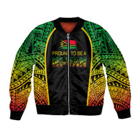 Custom Vanuatu Bomber Jacket Pround To Be A Ni-Van LT6 Unisex Black - Polynesian Pride