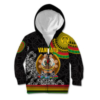 Vanuatu Kid Hoodie Melanesian Festival LT6 Zip Hoodie Black - Polynesian Pride