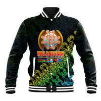 Melanesian Festival 2023 Baseball Jacket Fest'Napuan Black Style LT6 Unisex Black - Polynesian Pride