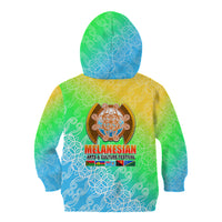 Melanesian Festival 2023 Kid Hoodie Fest'Napuan Colorful Style LT6 - Polynesian Pride