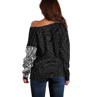 Polynesian Pitbull Dog Off Shoulder Sweater Dog In My Heart LT6 - Polynesian Pride