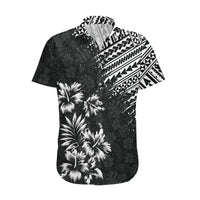 Hawaii Summer Matching Dress and Hawaiian Shirt Mix Polynesian Black LT6 No Dress Black - Polynesian Pride