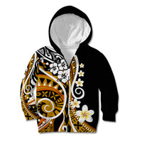 Plumeria Polynesian Kid Hoodie Trending Gold LT6 Zip Hoodie Gold - Polynesian Pride
