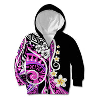 Plumeria Polynesian Kid Hoodie Trending Pink LT6 Zip Hoodie Pink - Polynesian Pride
