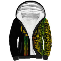 Custom Vanuatu Sherpa Hoodie Polynesian Tribal LT6 Unisex Black - Polynesian Pride