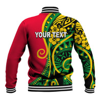 (Custom Personalised) Vanuatu Baseball Jacket Polynesian Patterns LT6 - Polynesian Pride
