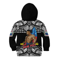 (Custom Personalised) Samoa Pride Kid Hoodie Tribal Patterns Black LT6 - Polynesian Pride