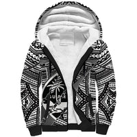 Polynesian Guam Sherpa Hoodie with Coat Of Arms Claws Style - White LT6 Unisex White - Polynesian Pride