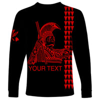 Custom Hawaii Long Sleeve Shirt King Kamehameha Day - Red LT6 - Polynesian Pride