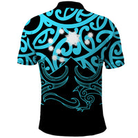 Matariki New Zealand Polo Shirt Maori New Year Light Blue LT6 - Polynesian Pride