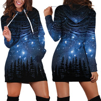 Matariki Te Tau Hou Māori Hoodie Dress New Zealand Starry Sky LT7 - Polynesian Pride