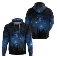 Matariki Te Tau Hou Māori Zip Hoodie New Zealand Starry Sky LT7 - Polynesian Pride