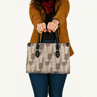 Aloha Hawaii Vintage Kahili Pa'a Lima Leather Bag Palaka Print Cozy Beige