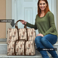 Aloha Hawaii Vintage Kahili Pa'a Lima Travel Bag Palaka Print Cozy Beige