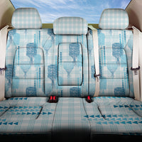 Aloha Hawaii Vintage Kahili Pa'a Lima Back Car Seat Cover Palaka Print Oceanic Turquoise
