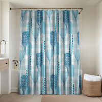 Aloha Hawaii Vintage Kahili Pa'a Lima Bathroom Set Palaka Print Oceanic Turquoise
