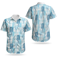 Aloha Hawaii Vintage Kahili Pa'a Lima Couples Matching Tank Maxi Dress and Hawaiian Shirt Palaka Print Oceanic Turquoise