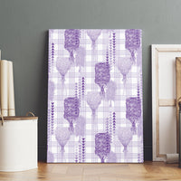 Aloha Hawaii Vintage Kahili Pa'a Lima Canvas Wall Art Palaka Print Pastel Lavender