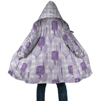 Aloha Hawaii Vintage Kahili Pa'a Lima Cloak Palaka Print Pastel Lavender